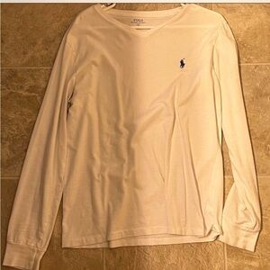 Polo by Ralph Lauren Men's Cream Long Sleeve Tee